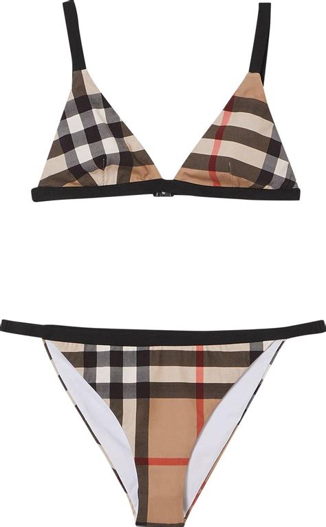 burberry triangle bikini|burberry bikini mit check besatz.